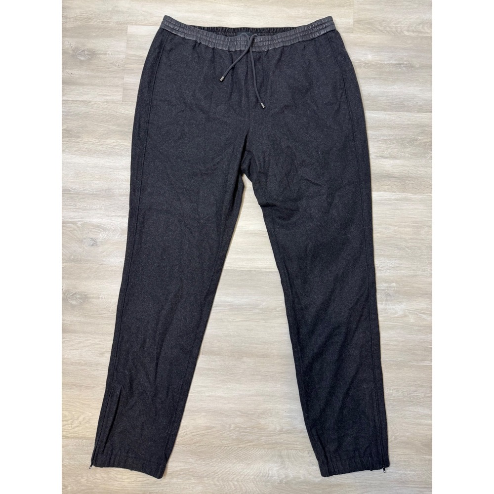 Vince Womens Charcoal Gray Wool Blend Jogger Pants Ankle Zip Size M